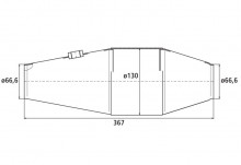 Motorsport catalyst converter HJS 90 95 0045 WRC 1279/10 PE